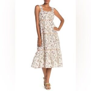 Max Studio Floral Dress 100% Cotton Size L